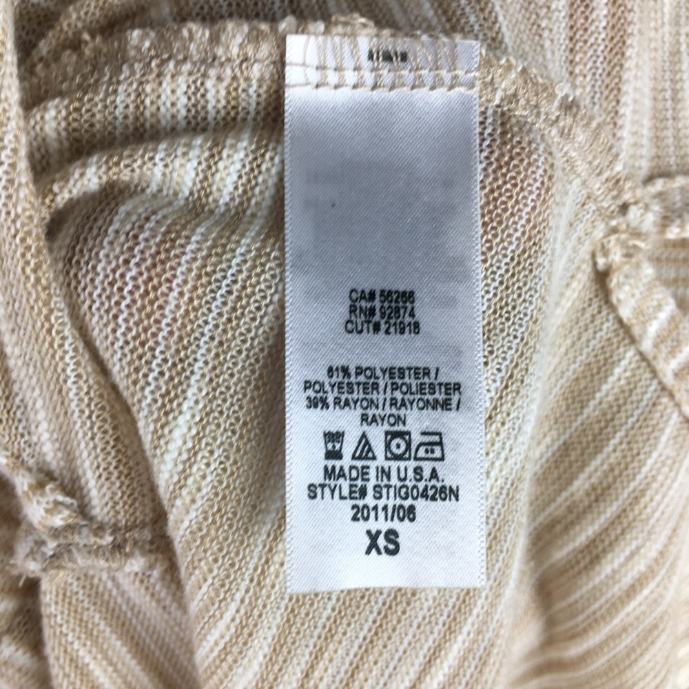 Anthropologie Splendid Tan Knit Blouse 3/4 Slv Top - Picture 8 of 8